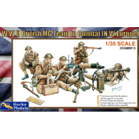Gecko 1/35 W.W.II British MG Team In Combat (N.W. Europe) Plastic Model Kit