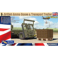 Gecko 1/35 British Ammo Boxes & Trailer Plastic Model Kit