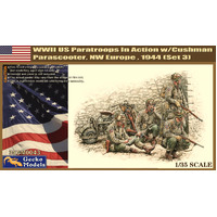 Gecko 1/35 US Paratroops In Action w/M53. (Set 3) Plastic Model Kit