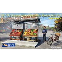 Gecko 1/35 60~70's Saigon Fruit & Vegetable Market Stall Set Plastic Model Kit