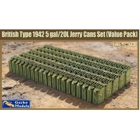 Gecko 1/35 British Type 1942 5 gal/20L Jerry Cans Set(Value Pack) Plastic Model Kit