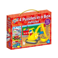 Galt Four Puzzles in a Box - Vehicles GN4009