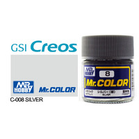 Gunze Mr Color C008 Metallic Silver 10mL Lacquer Paint