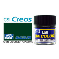 Gunze Mr Color C015 Semi Gloss IJN Green (Nakajima) 10mL Lacquer Paint