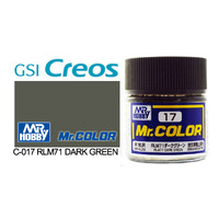 Gunze Mr Color C017 Semi Gloss RLM71 Dark Green 10mL Lacquer Paint