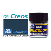 Gunze Mr Color C018 Semi Gloss RLM70 Black Green 10mL Lacquer Paint