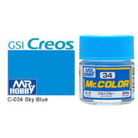 Gunze Mr Color C034 Gloss Sky Blue 10mL Lacquer Paint