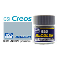 Gunze Mr Color C035 Semi Gloss IJN Grey (Mitsubishi) 10mL Lacquer Paint