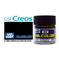 Gunze Mr Color C092 Semi Gloss Black 10mL Lacquer Paint