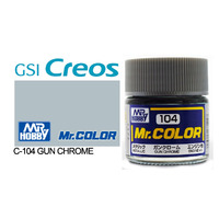 Gunze Mr Color C104 Metallic Gun Chrome 10mL Lacquer Paint