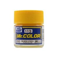 Gunze Mr Hobby C113 Semi Gloss Yellow 10mL Lacquer Paint