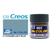 Gunze Mr Color C115 Semi Gloss RLM65 Light Blue 10mL Lacquer Paint
