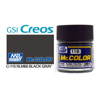 Gunze Mr Color C116 Semi Gloss RLM66 Black Grey 10mL Lacquer Paint