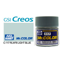 Gunze Mr Color C117 Semi Gloss RLM76 Light Blue 10mL Lacquer Paint