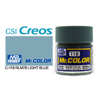 Gunze Mr Color C118 Semi Gloss RLM78 Light Blue 10mL Lacquer Paint