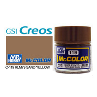 Gunze Mr Color C119 Semi Gloss RLM76 Sand Yellow 10mL Lacquer Paint