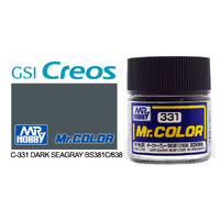 Gunze Mr Color C331 Semi Gloss Dark Sea Grey BS381/C638 10mL Lacquer Paint