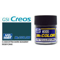 Gunze Mr Color C333 Semi Gloss Extra Dark Dark Sea Grey BS381/C640 10mL Lacquer Paint