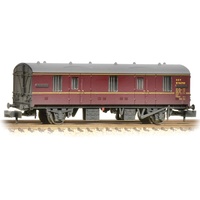 Graham Farish N BR Mk1 CCT Covered Carriage Truck BR Maroon - Weathered