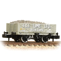 Graham Farish N 5 Plank Wagon Steel Floor 'ICI' (Lime) Ltd.' Grey - Includes Wagon Load