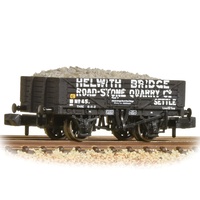 Graham Farish N 5 Plank Wagon Steel Floor 'Helwith Bridge Road Stone' Grey - Includes Wagon Load