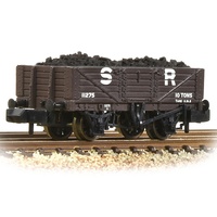 Graham Farish N 5 Plank Wagon Wooden Floor SR Brown - Includes Wagon Load