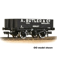 Graham Farish N 5 Plank Wagon Fixed End Wooden Floor 'A. Butler & Co.' Black