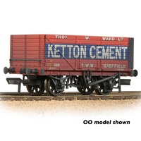Graham Farish N 8 Plank Wagon End Door 'Ketton Cement' Red - Weathered