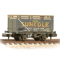Graham Farish N 8 Plank Wagon Coke Rails BR P No. (Ex-Private Owner 'Suncole') - Weathered
