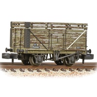 Graham Farish N 8 Plank Wagon Coke Rails Refurbished BR P No. (Ex-Private Owner) - Weathered