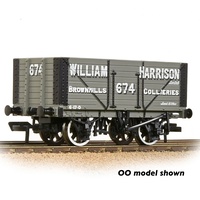 Graham Farish N 8 Plank Wagon Fixed End 'William Harrison' Grey