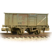 Graham Farish N BR 16T Steel Mineral Wagon With Top Flap Doors BR Grey (Early) - Weathered