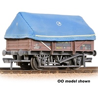 Graham Farish N 5 Plank China Clay Wagon BR Bauxite (TOPS) With Hood - Weathered