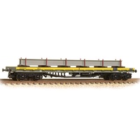 Graham Farish N BR YAA 'Brill' Bogie Bolster BR Engineers Grey & Yellow With Load - Includes Wagon Load