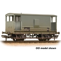 Graham Farish N MR 20T Brake Van With Duckets BR Grey (Early) - Weathered