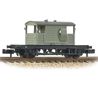 Graham Farish N SR 25T 'Pill Box' Brake Van Right Hand Duckets BR Grey (Early) 
