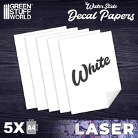 Green Stuff World Waterslide Decals - Laser White