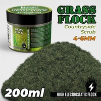 Green Stuff World Static Grass Flock 4-6mm - Countryside Scrub - 200 ml