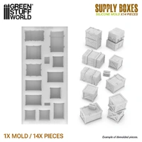 Green Stuff World Silicone Molds - Supply Boxes 1:48-1:35