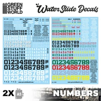 Green Stuff World Waterslide Decals - Only Numbers