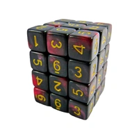 Green Stuff World 36X D6 12mm Dice - Red Swirl