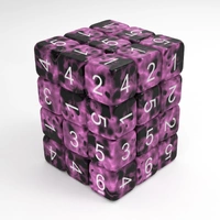 Green Stuff World 36X D6 12mm Dice - Pink Swirl