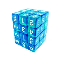 Green Stuff World 36X D6 12mm Dice - Clear Blue/Turquoise