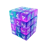Green Stuff World 36X D6 12mm Dice - Clear Turquoise/Purple