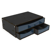 Green Stuff World Stackable Hobby Drawer Rack w/ 3 Drawers and Dividers - Black