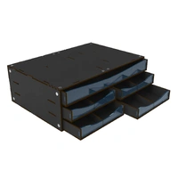 Green Stuff World Stackable Hobby Drawer Rack w/ 5 Drawers and Dividers - Black