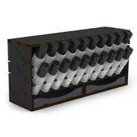 Green Stuff World Black Modular Paint Rack - Vertical 17ml - Compact Horizontal