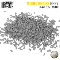 Green Stuff World Miniature Bricks - Grey x500 1:35