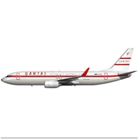Hasegawa 1/200 Ana B737-800 With Retro Qantas Decals Plastic Model Kit