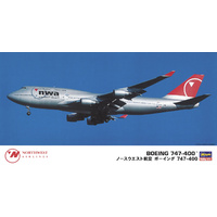 Hasegawa 1/200 Northwest Airlines Boeing 747-400 Plastic Model Kit